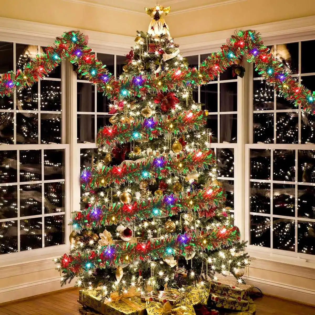 Metallic Christmas Tinsel Garland