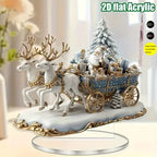 Santa Claus Reindeer Sled Desktop Christmas Animal