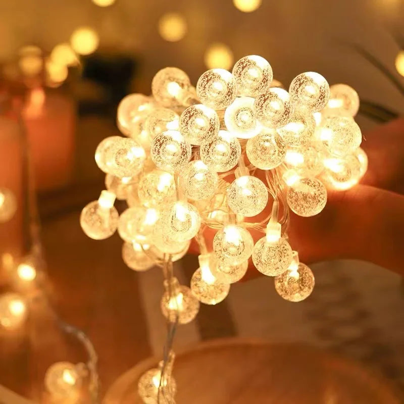 Crystal Ball Christmas String Lights