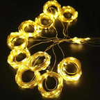 Twinkling Christmas Window Curtain Lights
