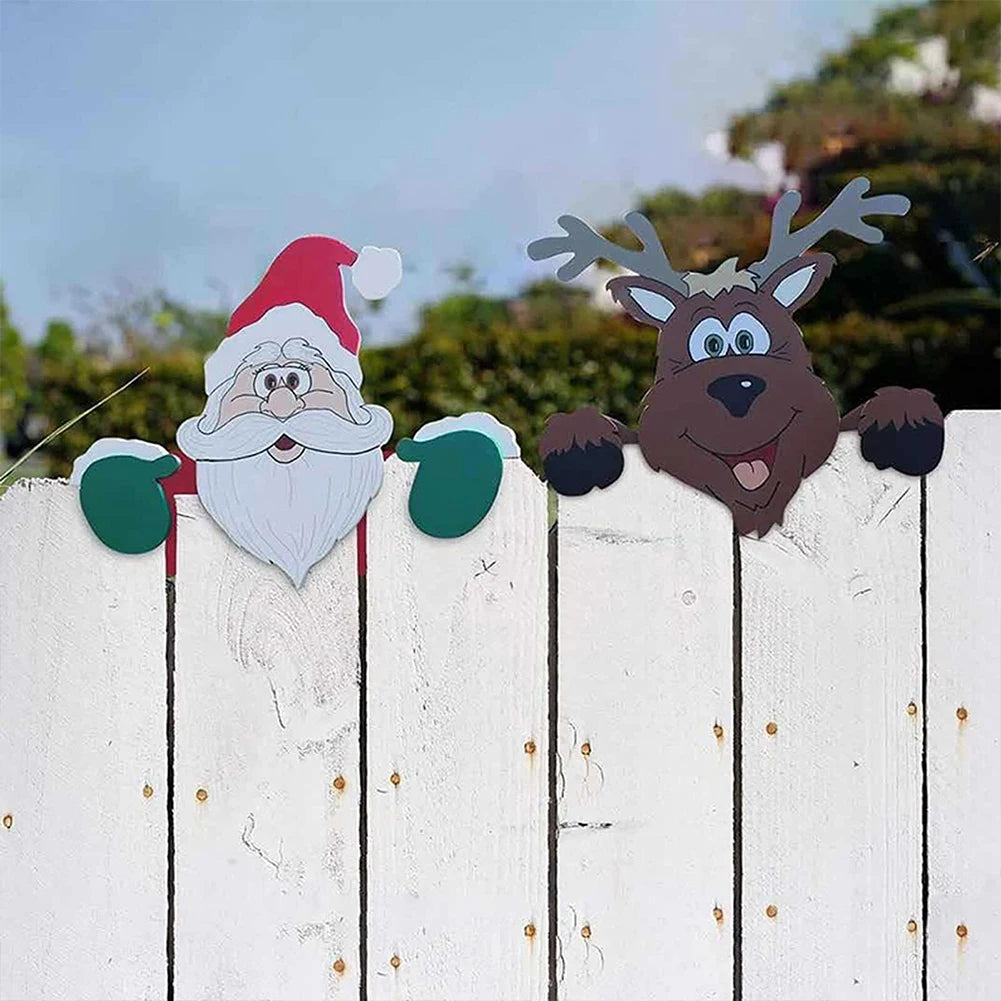 Christmas Outdoor Fence Art Sign