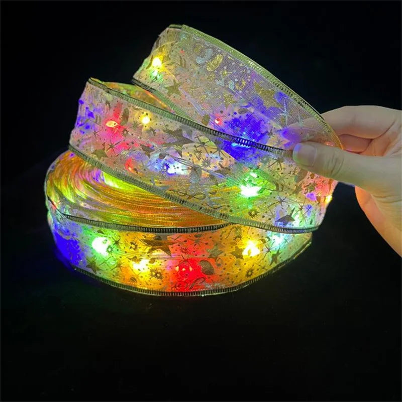 Christmas Ribbon Fairy Lights