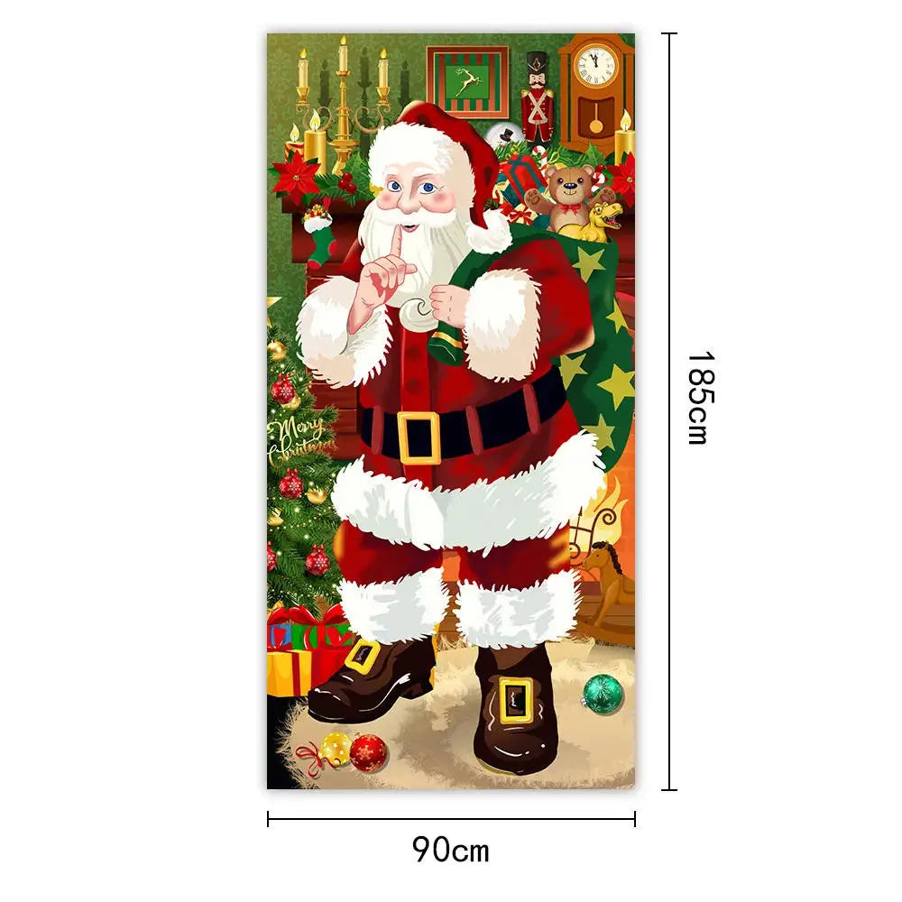 Santa Claus Christmas Tree Door Banner