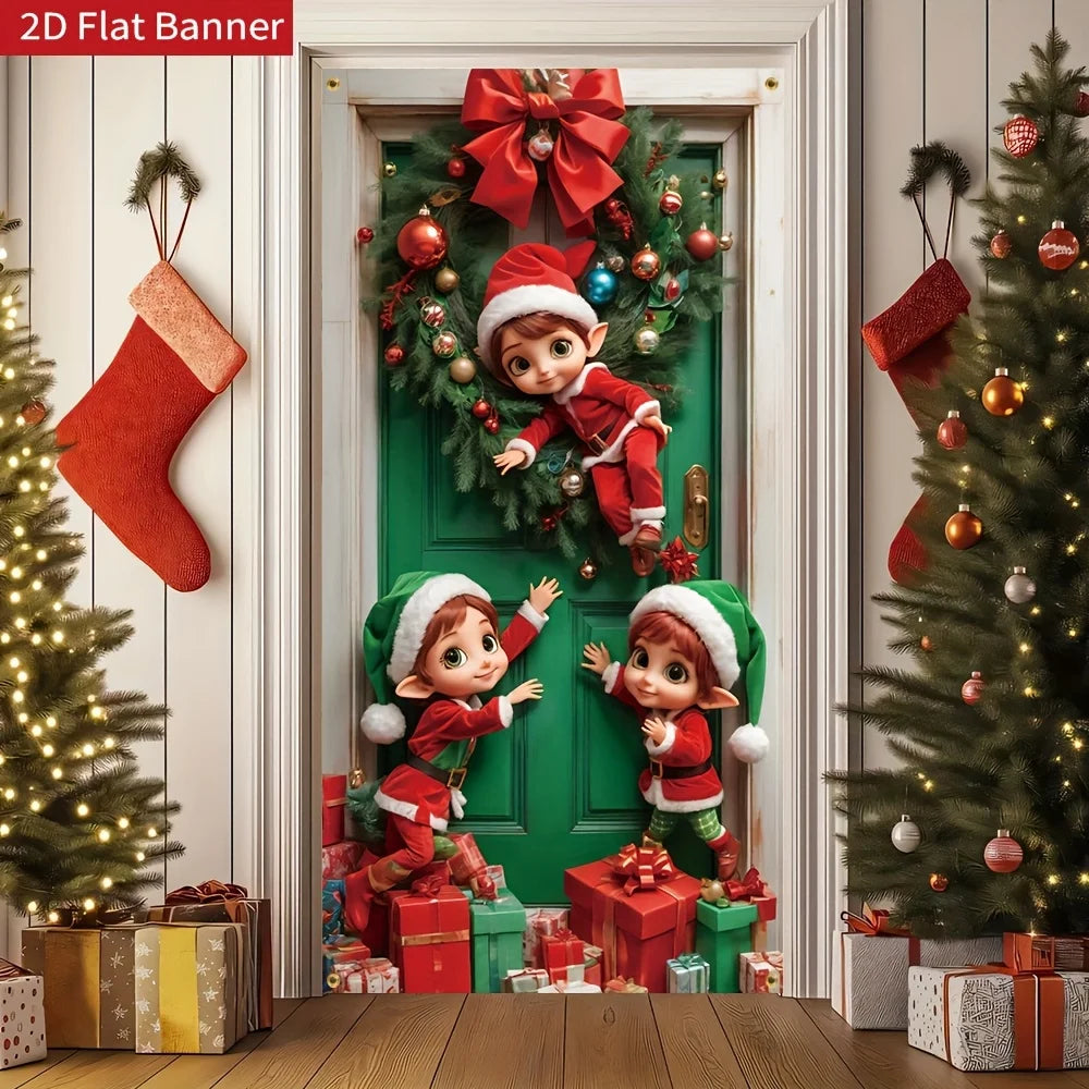 Christmas Cats Door Banner