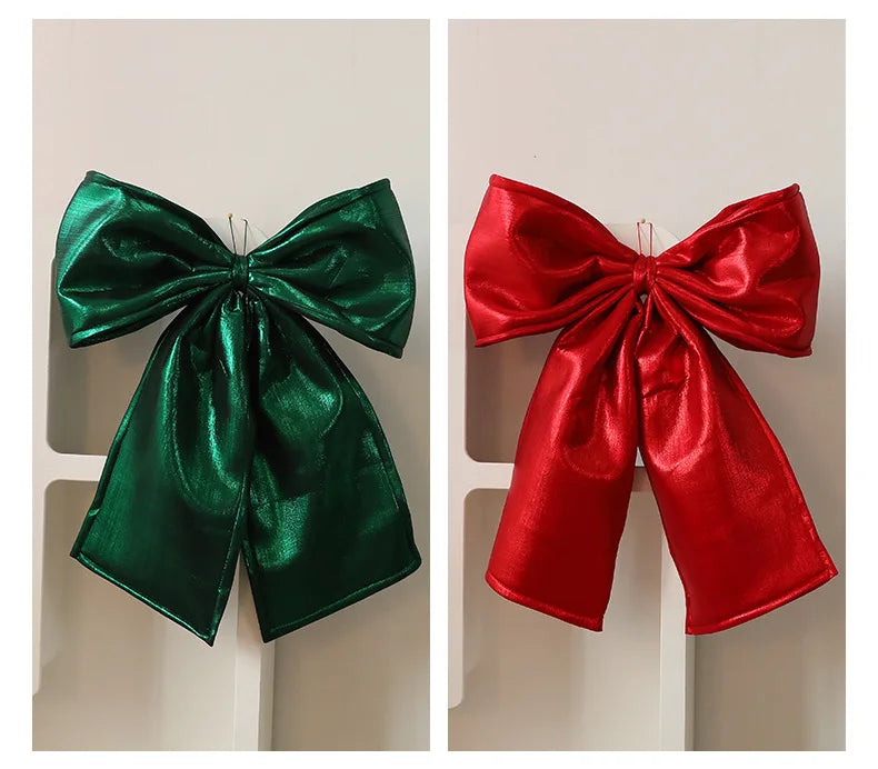 Christmas Bow Red Velvet Tree Toppers Ornament