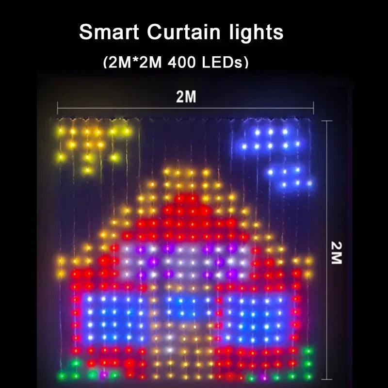 Smart Music Sync Curtain Lights