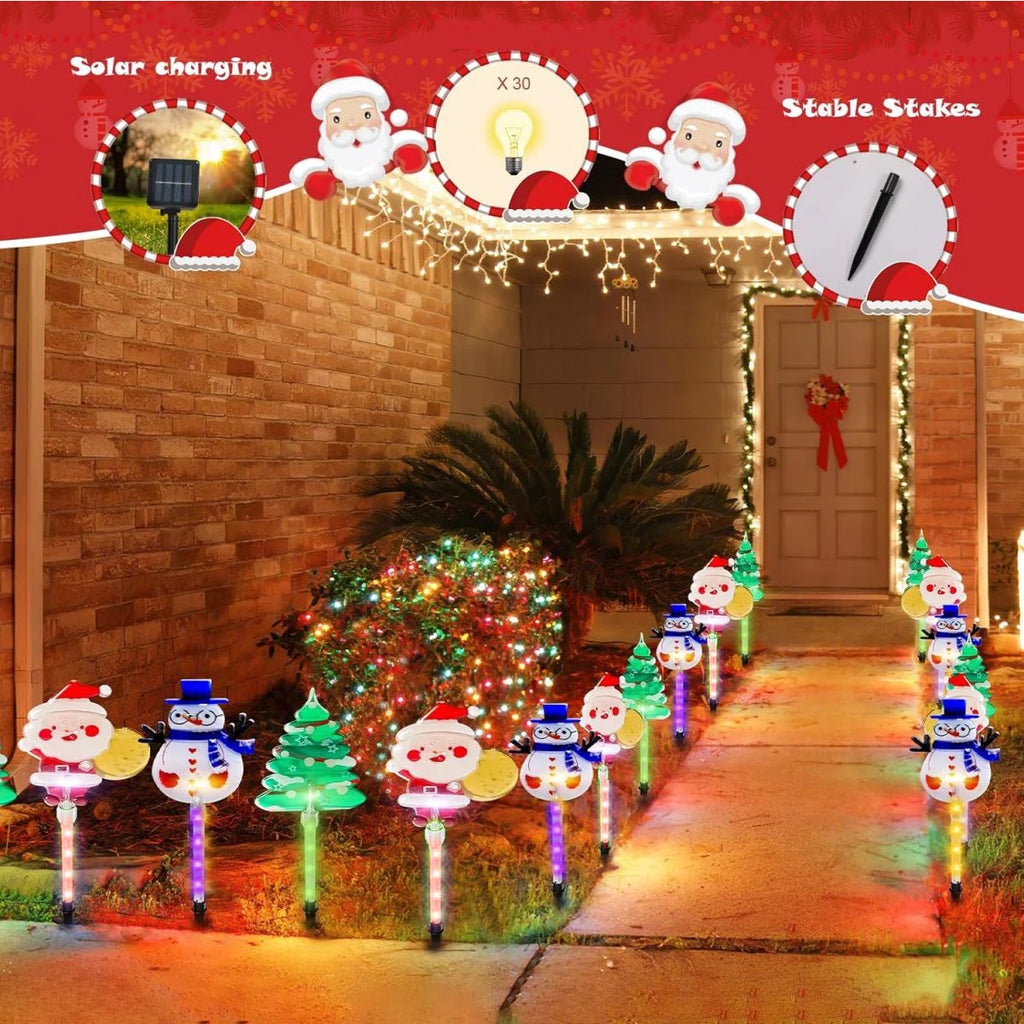 Solar Santa Tree and Reindeer Lights