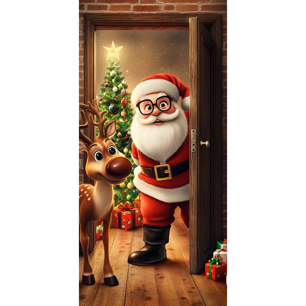 Christmas Cartoon Door Banner