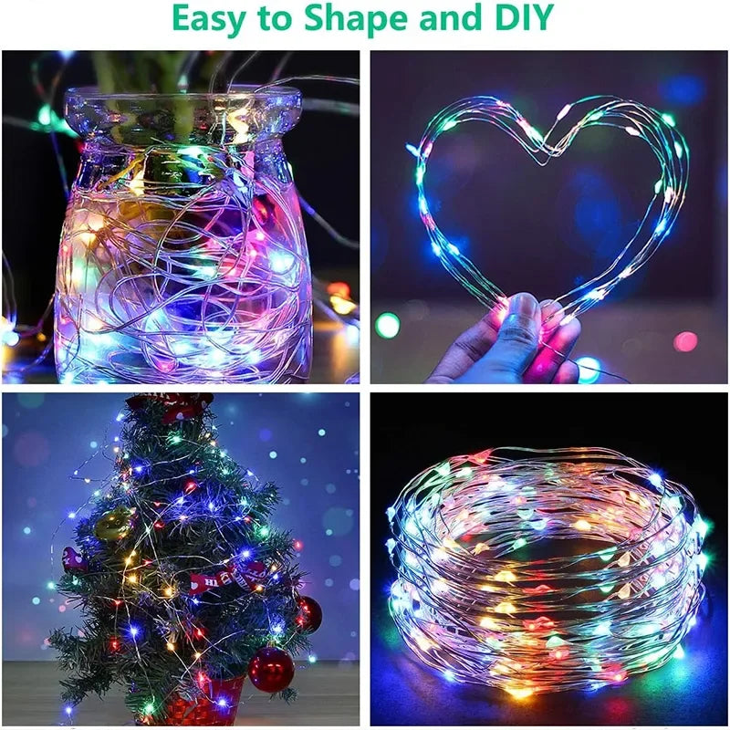 Twinkling Christmas Window Curtain Lights