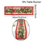 Santa Claus Christmas Table Runner Flag Noel