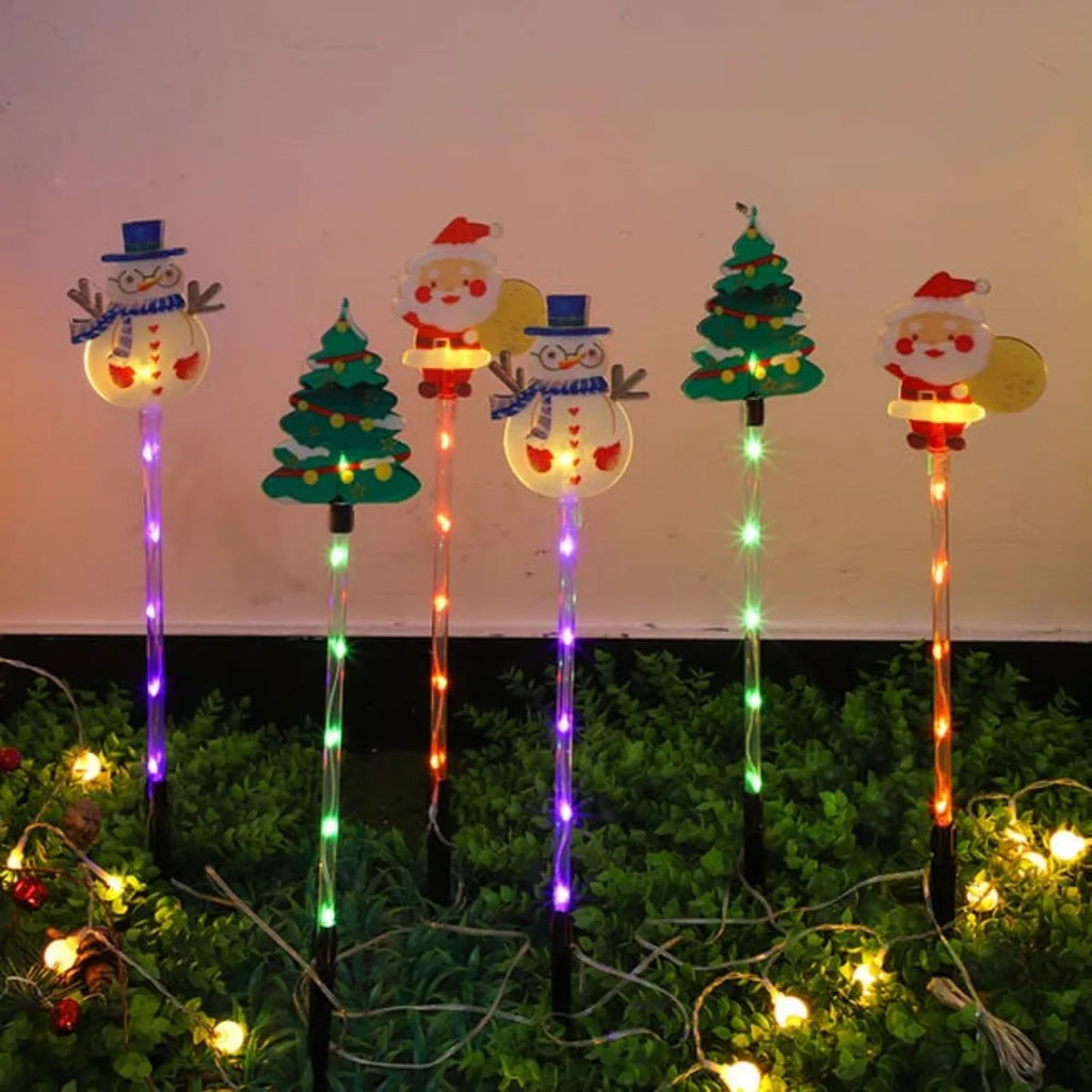 Solar Santa Tree and Reindeer Lights