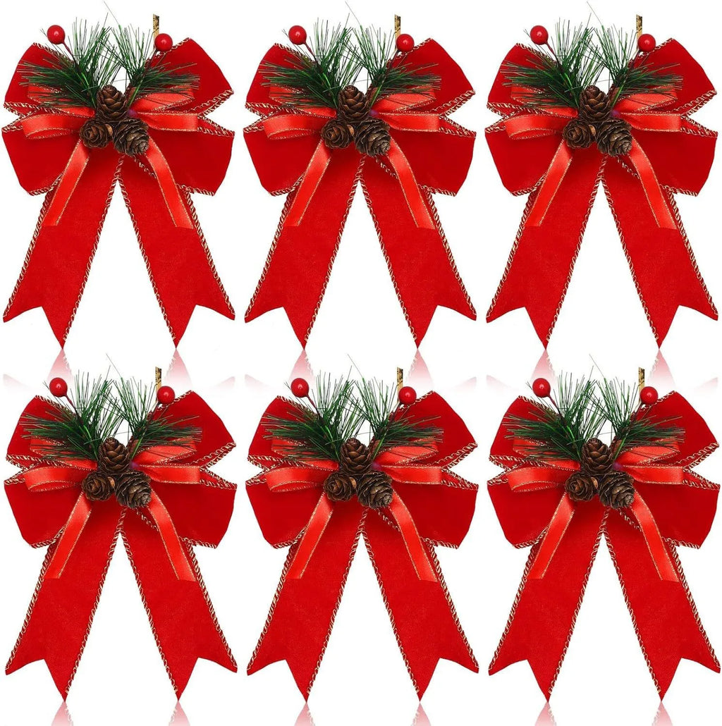Pack Large Christmas Tree Topper Bow DIY