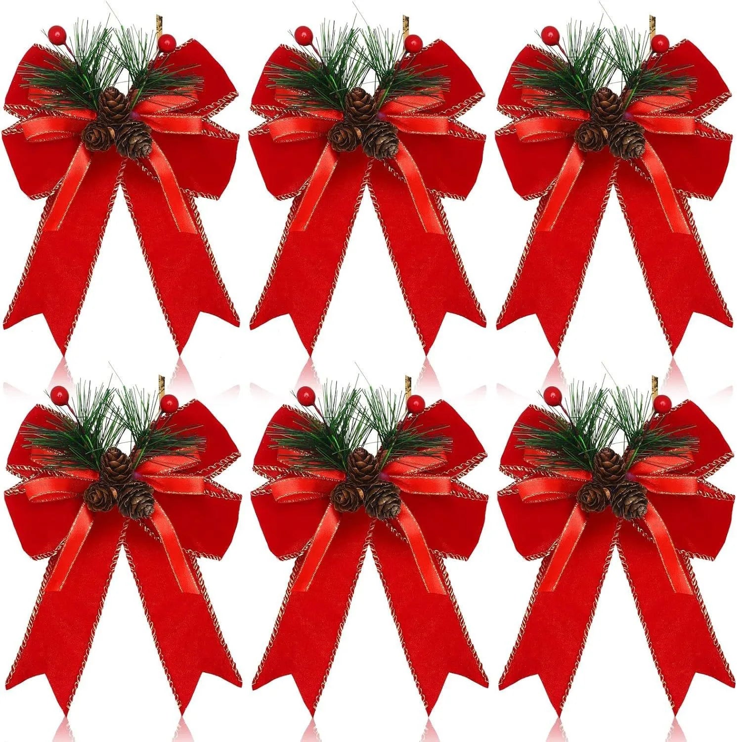 Pack Large Christmas Tree Topper Bow DIY