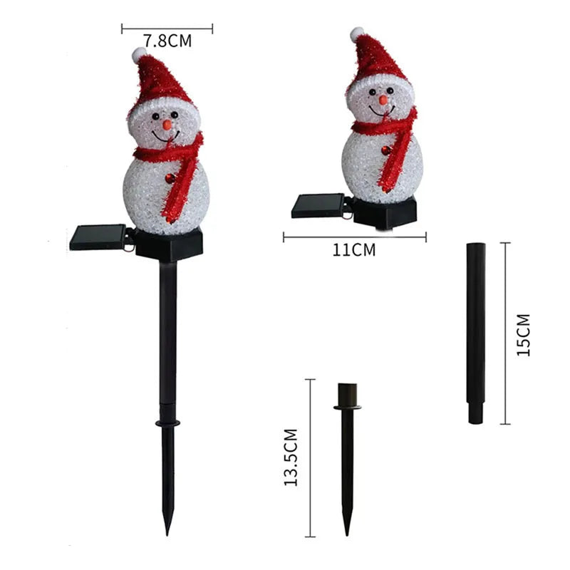 Solar Snowman Garden Lights