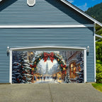 Christmas Winter Scene Garage Door Banner