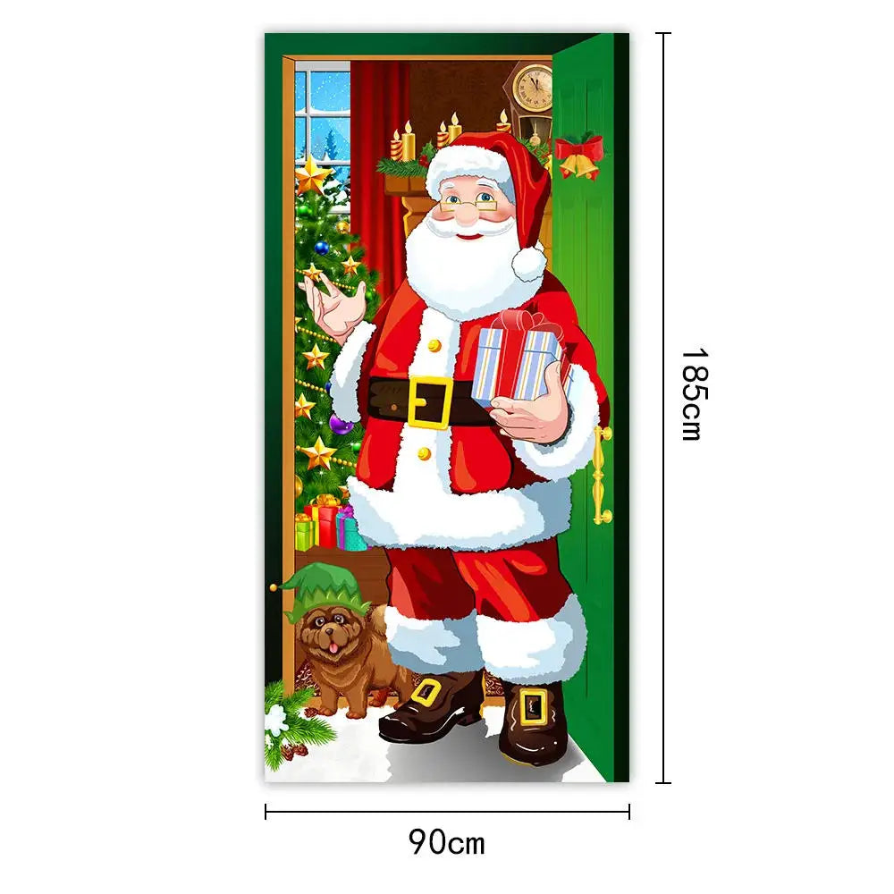 Santa Claus Christmas Tree Door Banner