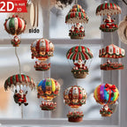 Santa Hot Air Balloon Ornaments
