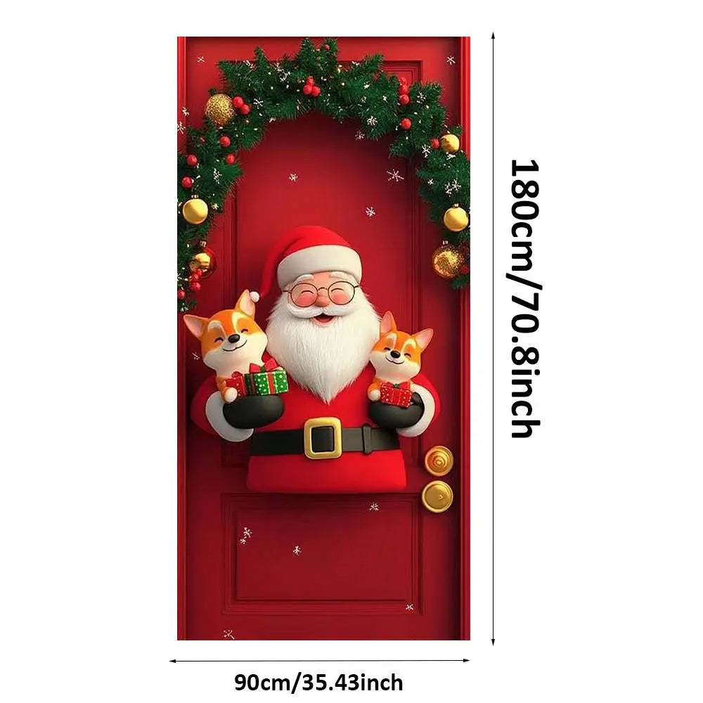 Santa Claus Christmas Tree Door Banner