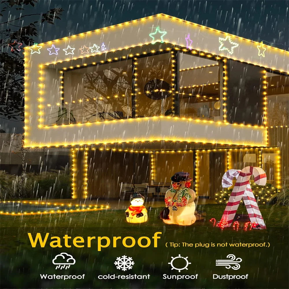 Remote Waterproof Christmas Fairy Lights