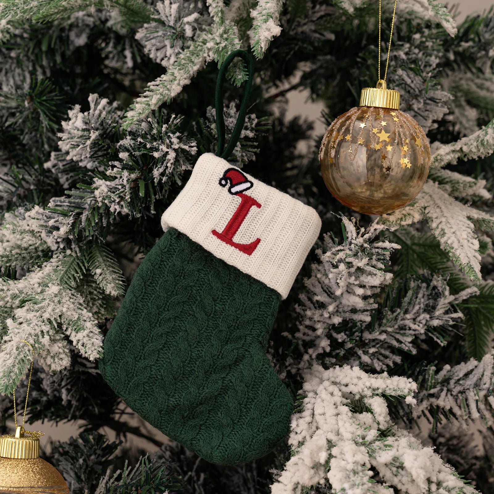 Monogram Christmas Knit Stockings