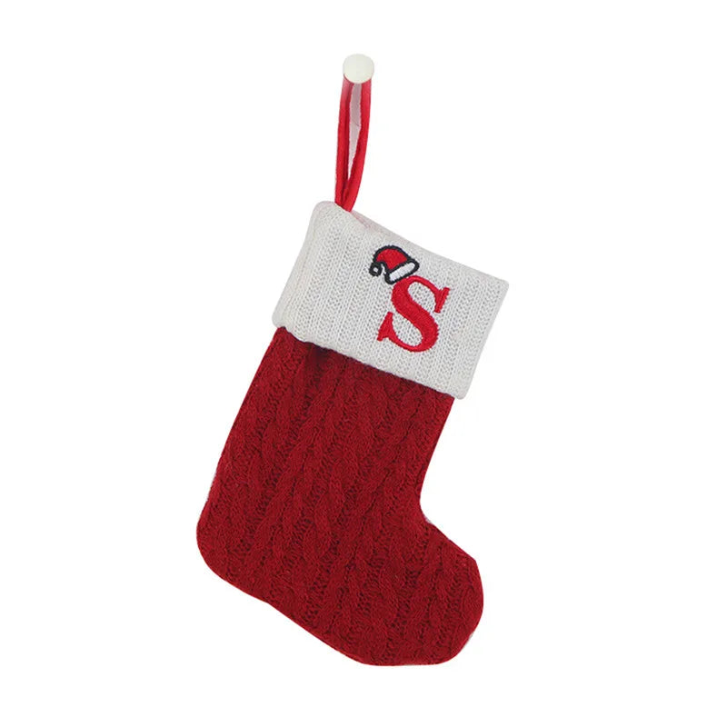 Knit Snowflake Christmas Stockings