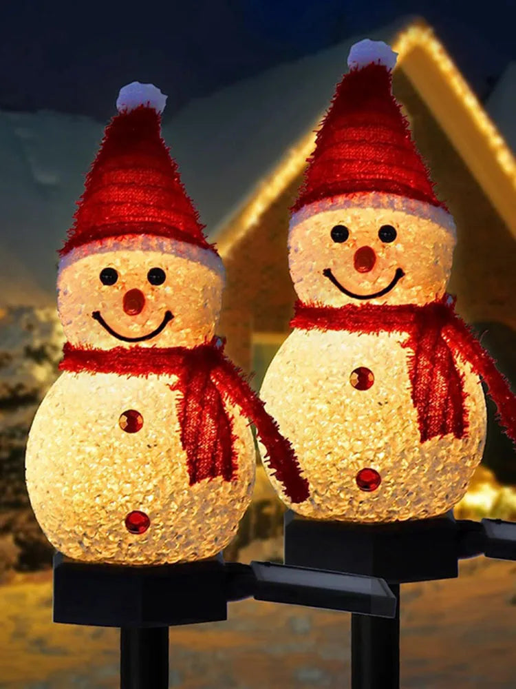 Solar Snowman Garden Lights