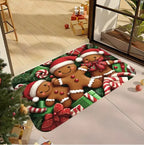Cheerful Christmas Gnome Door Mat