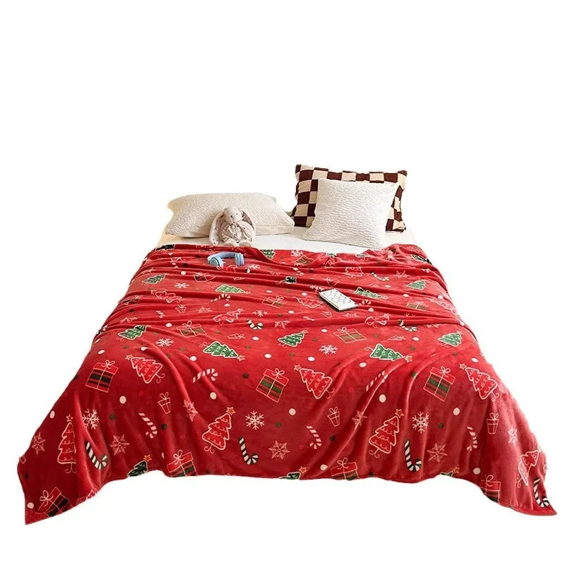 Snuggly Christmas Flannel Throw