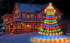 Solar Star Waterfall Holiday Lights
