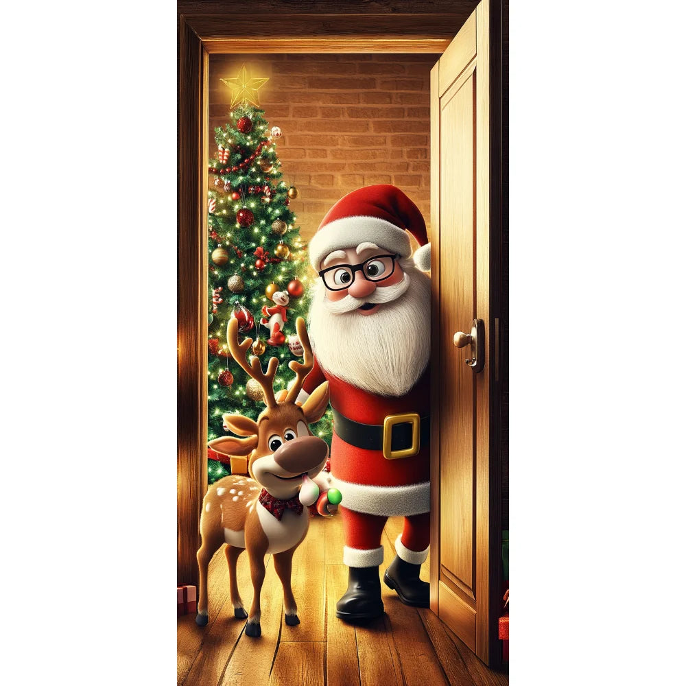 Christmas Cartoon Door Banner