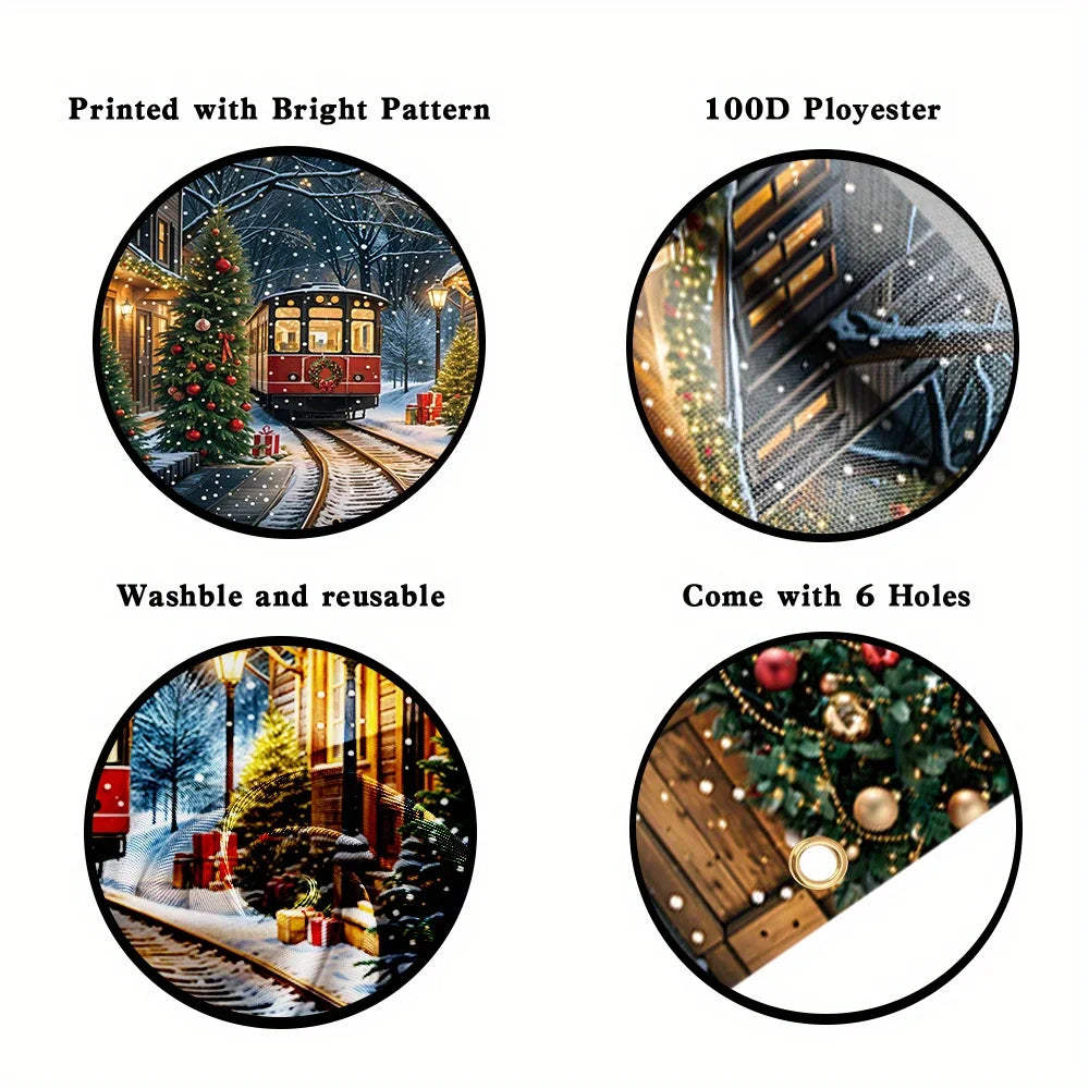 Christmas Express Train Garage Door Banner