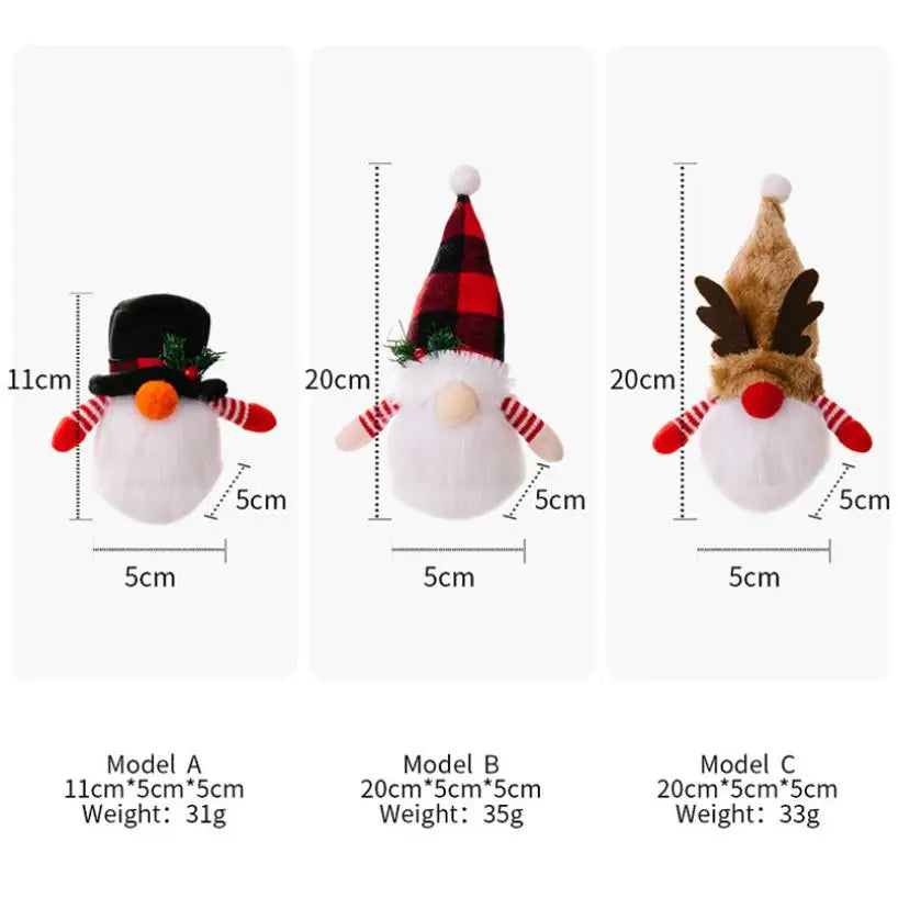 Christmas Doll Pendant Tree Ornaments Santa Gnome