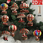 Santa Hot Air Balloon Ornaments
