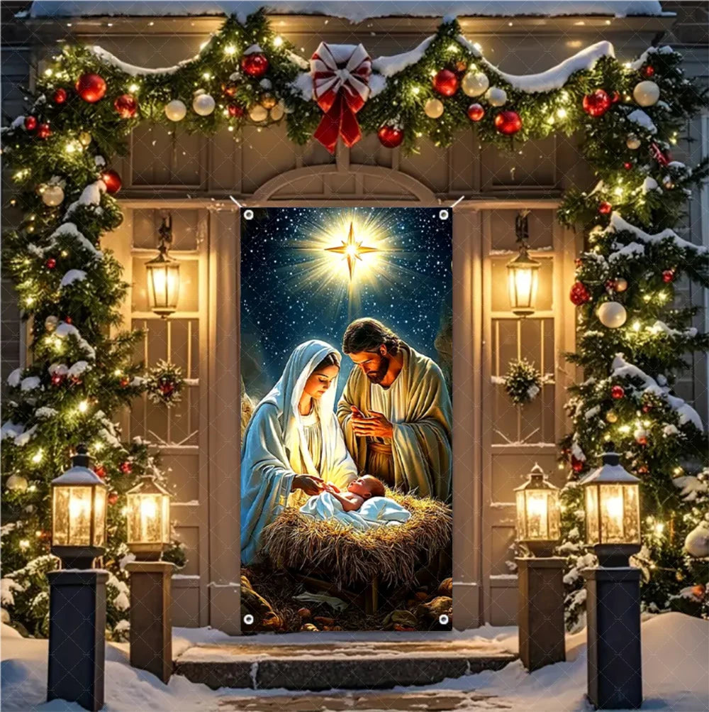 Christmas Nativity Door Banner