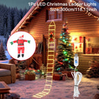 Santa Claus Climbing Ladder Outdoor Christmas Decoration
