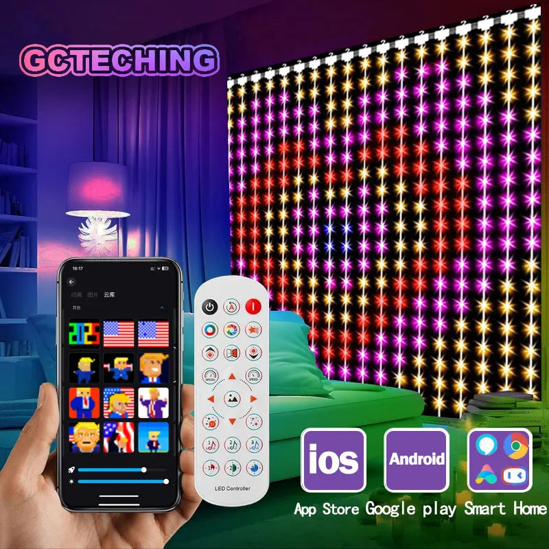 Smart Music Sync Curtain Lights