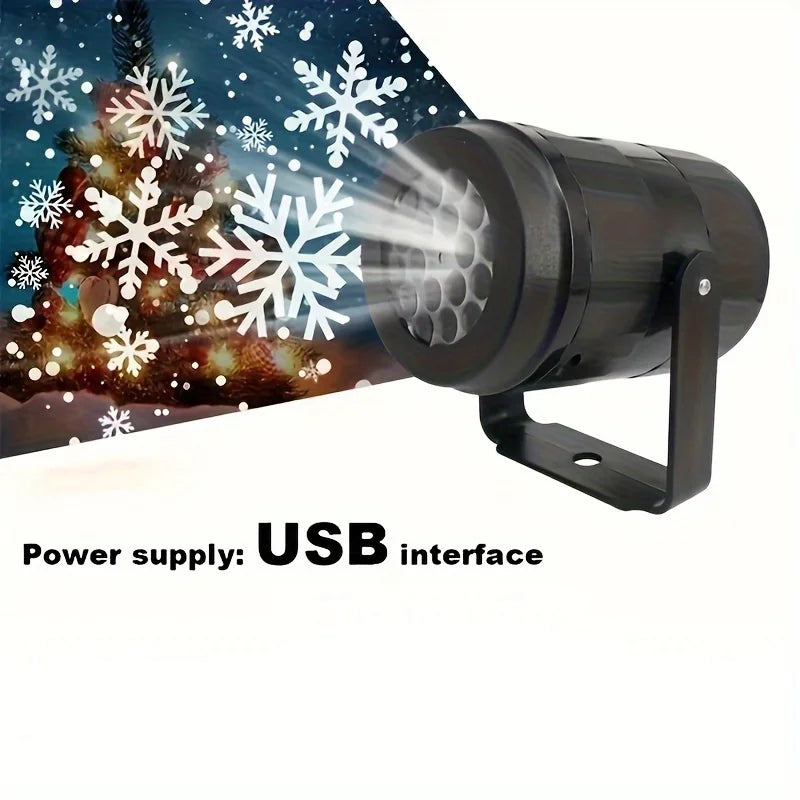 LED Snowflake Light Projector