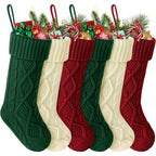 Family Cable Knit Christmas Stockings