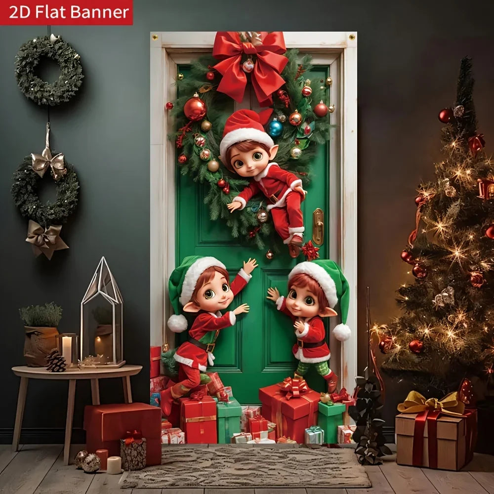 Christmas Cats Door Banner