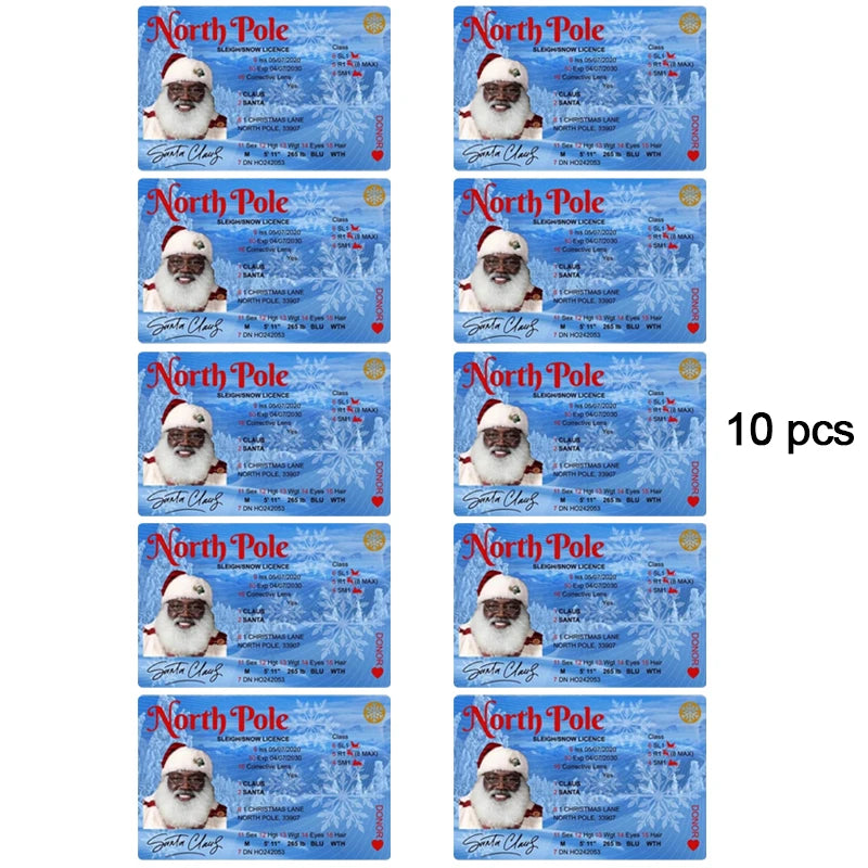 Cards Santa Claus Flying Licence Christmas Eve