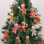 Christmas Gingerbread Man Ornaments Tree Wooden Hanging
