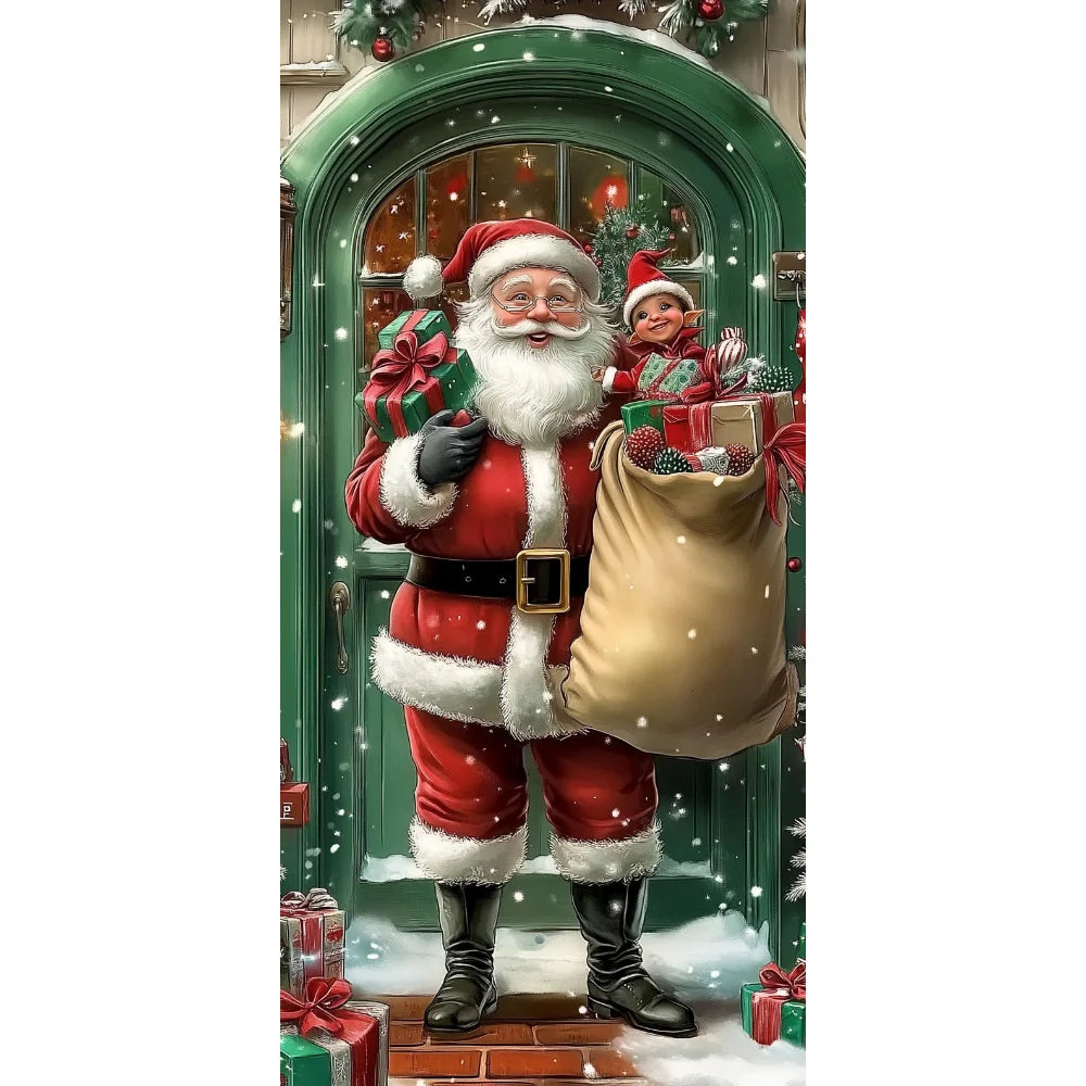 Santa Claus Christmas Tree Door Banner
