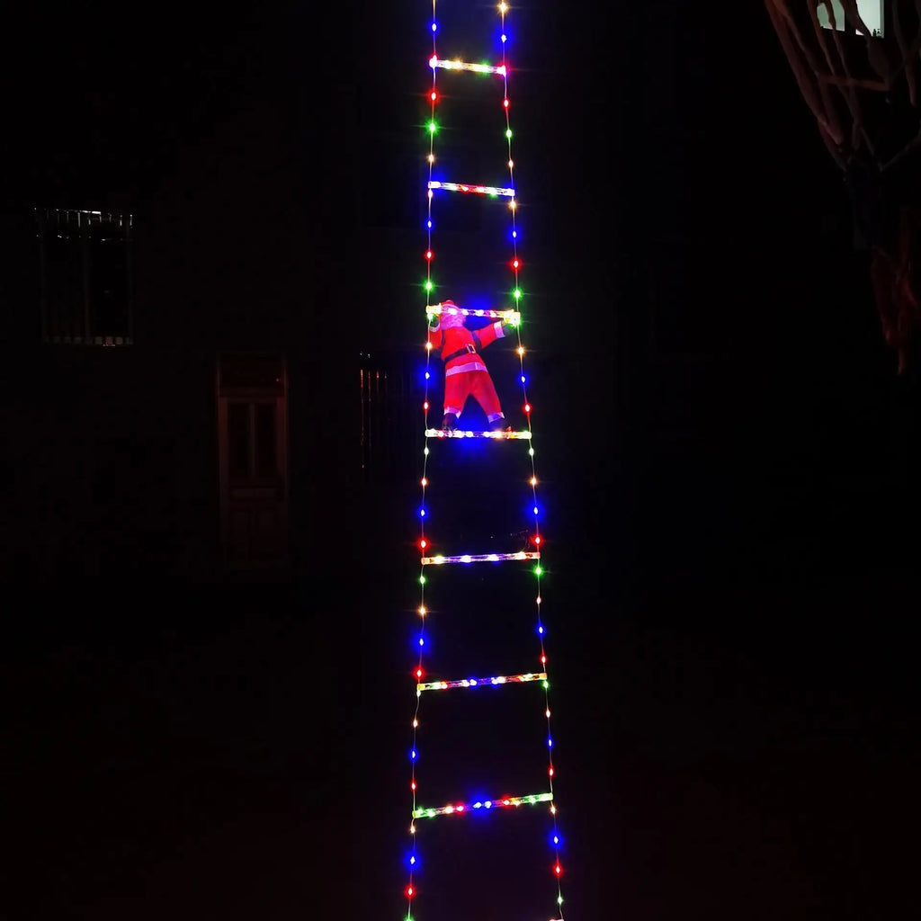 Santa Claus Climbing Ladder Outdoor Christmas Decoration