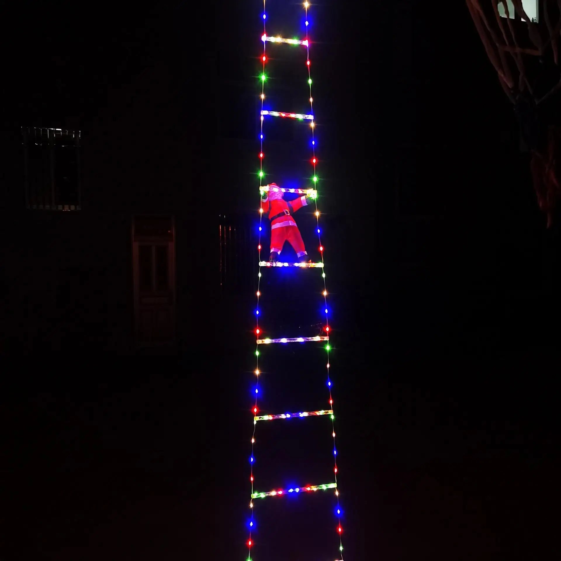 Santa Claus Climbing Ladder Outdoor Christmas Decoration