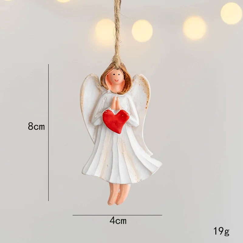 Merry Christmas Resin Santa angel Snowman Pendant