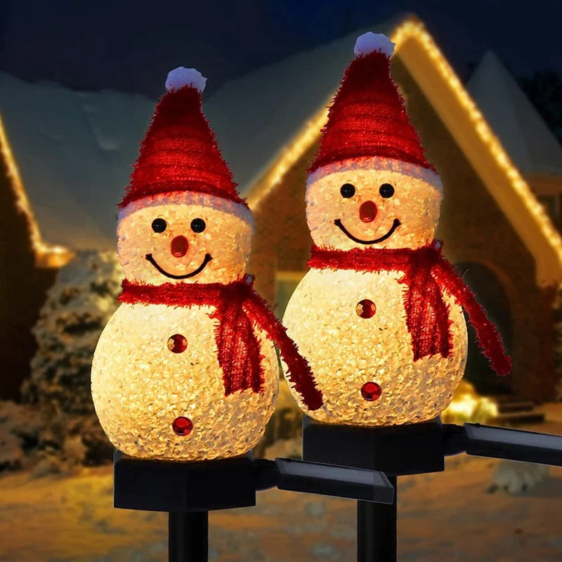 Solar Snowman Garden Lights