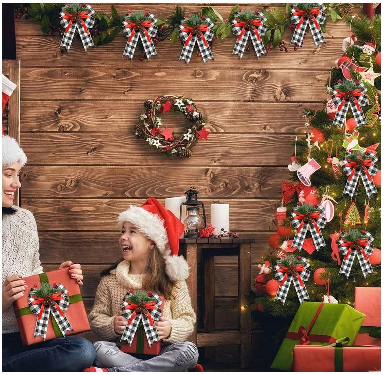 Pack Large Christmas Tree Topper Bow DIY