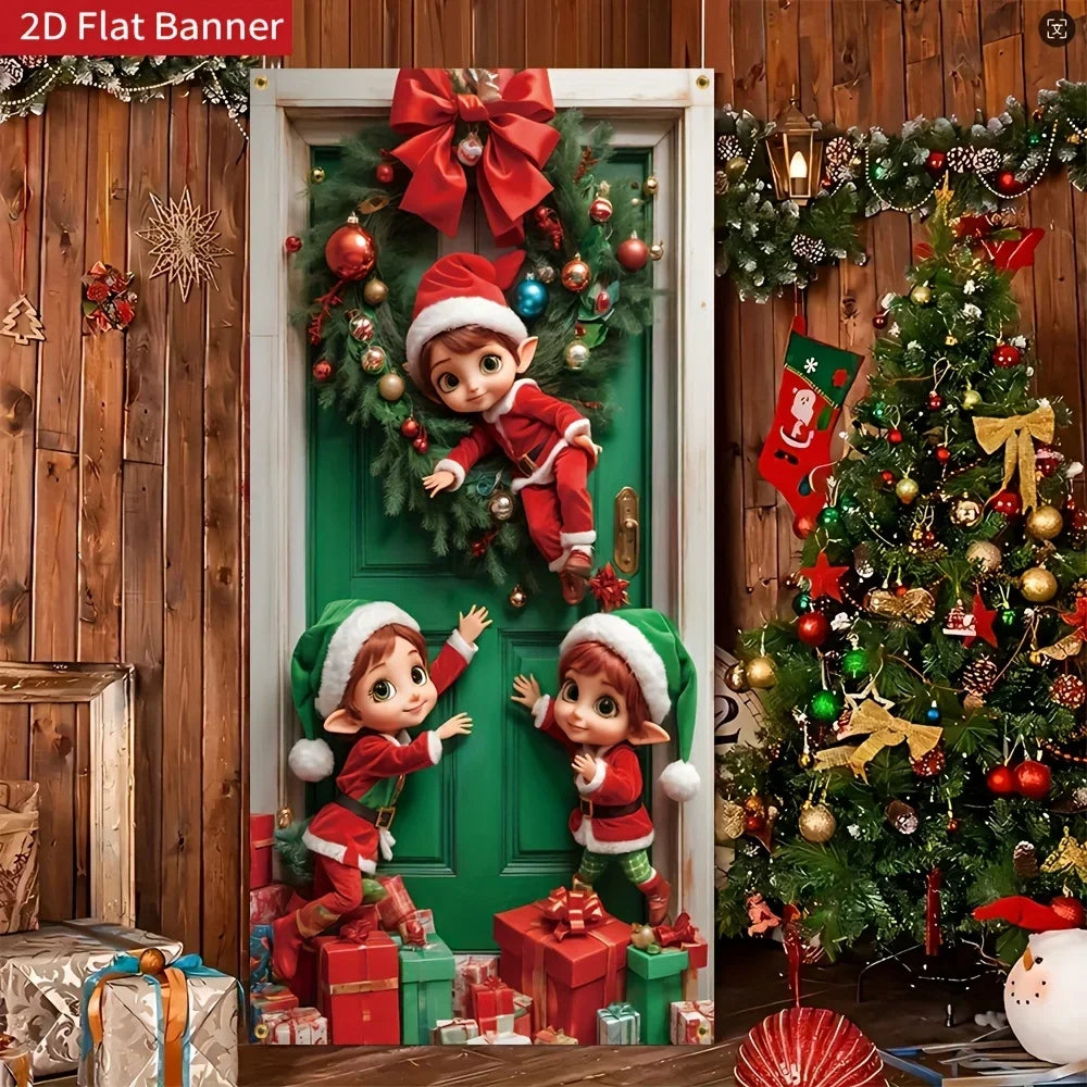 Christmas Cats Door Banner