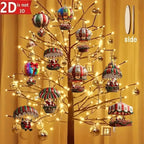 Santa Hot Air Balloon Ornaments