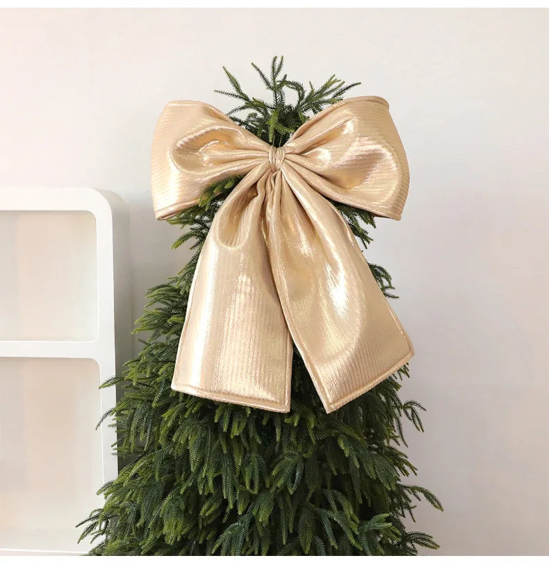 Christmas Bow Red Velvet Tree Toppers Ornament